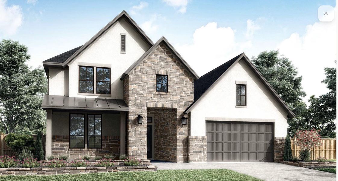 Front exterior of a new home in Trillium, Richmond, TX, highlighting curb appeal (Image 1). Front exterior of a new home in Trillium, Richmond, TX, highlighting curb appeal (Image 1).