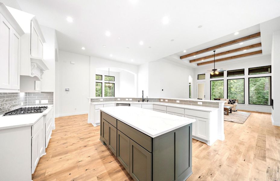 Furnished interior view inside a new home in Bridgeland 60′, Cypress (Image 6).