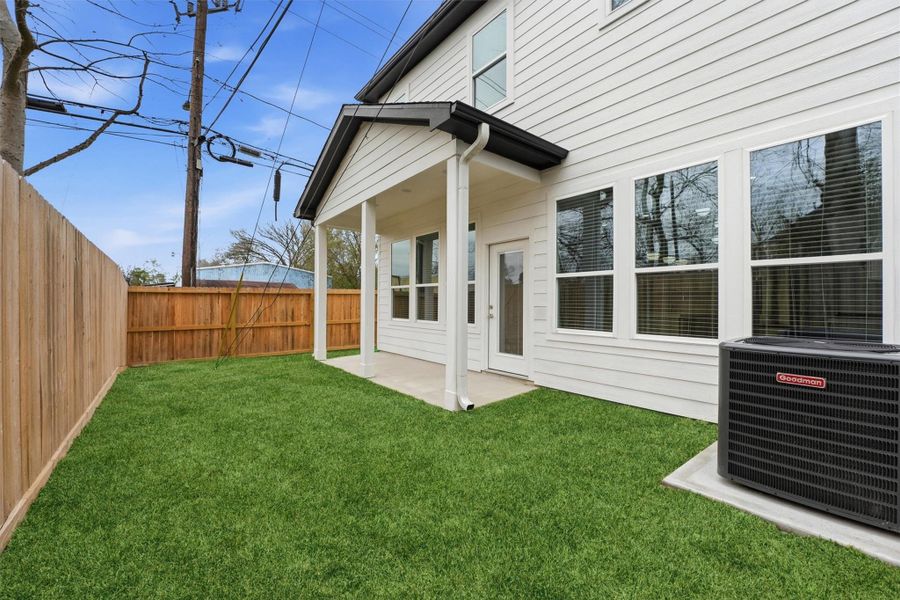 Exterior details and patio area of a home in , Houston (Image 3). Exterior details and patio area of a home in , Houston (Image 3).