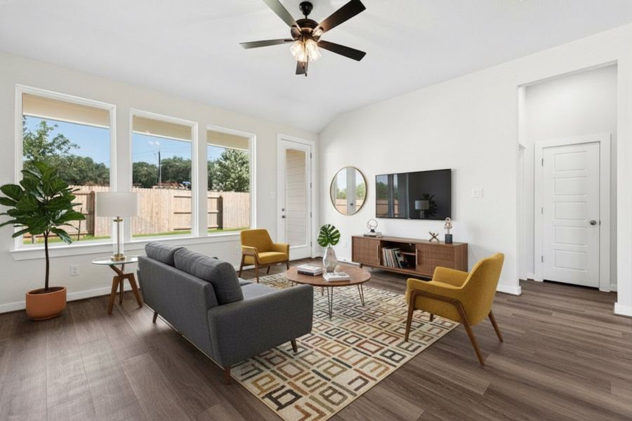 Furnished interior view inside a new home in Park Hill Commons, San Antonio (Image 5). Furnished interior view inside a new home in Park Hill Commons, San Antonio (Image 5).