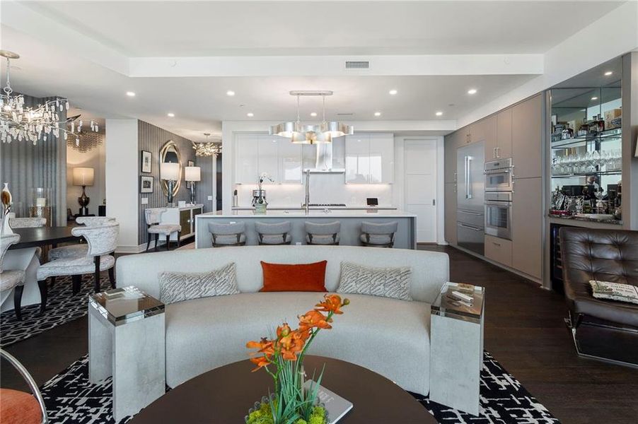 Furnished interior view inside a new home in The Dillon Buckhead, Atlanta (Image 28). Furnished interior view inside a new home in The Dillon Buckhead, Atlanta (Image 28).