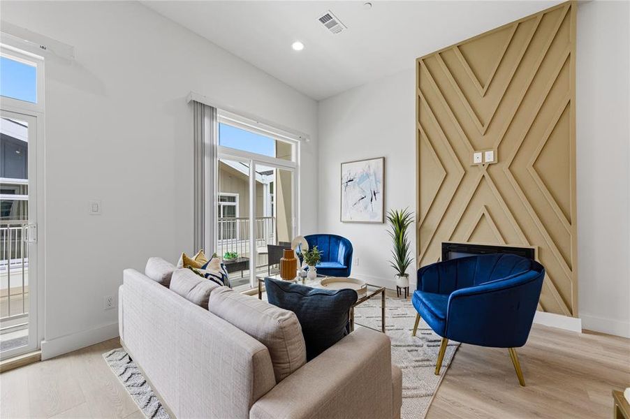 Furnished interior view inside a new home in , Dallas (Image 12).