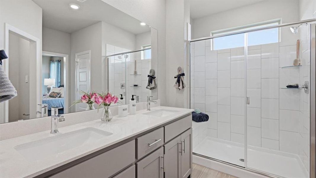Furnished interior view inside a new home in Eagle Creek, Denton (Image 26).