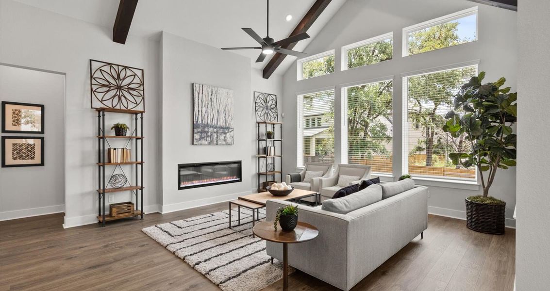 Representative furnished interior of a home built from the Mia by Chesmar Homes in Sunfield, Buda (Image 7).