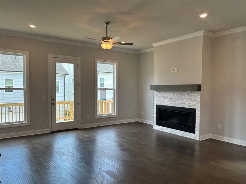 Spacious, unfurnished interior of a new home in Brackley Single Family, Cumming (Image 48).