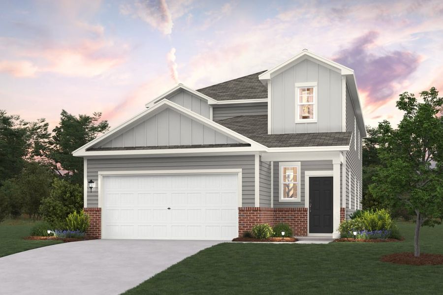 Representative exterior photo of a completed home built from the Graham by Century Communities in Cedar Hollow, Hickory, NC (Image 1). Representative exterior photo of a completed home built from the Graham by Century Communities in Cedar Hollow, Hickory, NC (Image 1).