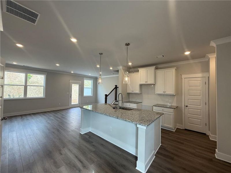 Furnished interior view inside a new home in The Towns at Auburn Station West, Auburn (Image 3).