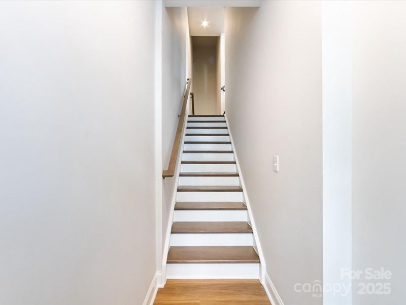 Front Entry with Oak Box Stairs