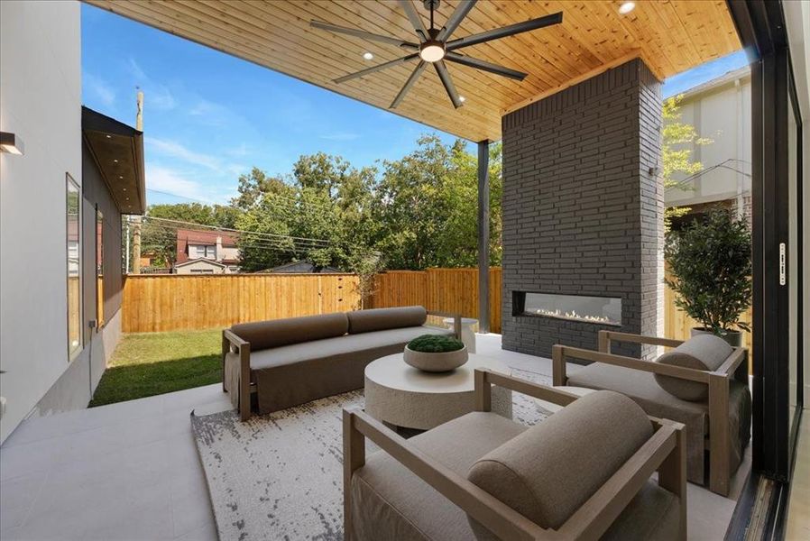 Exterior details and patio area of a home in , Dallas (Image 26). Exterior details and patio area of a home in , Dallas (Image 26).