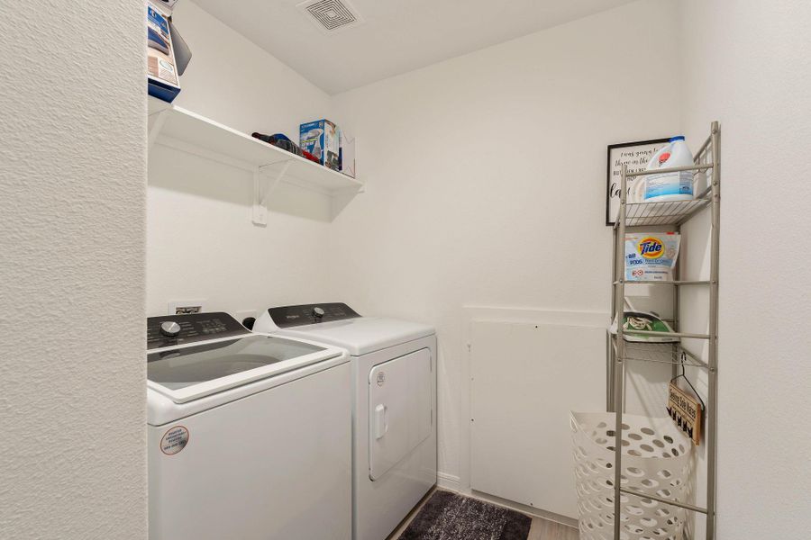 Furnished interior view inside a new home in Myrtle Gardens, Magnolia (Image 29). Furnished interior view inside a new home in Myrtle Gardens, Magnolia (Image 29).