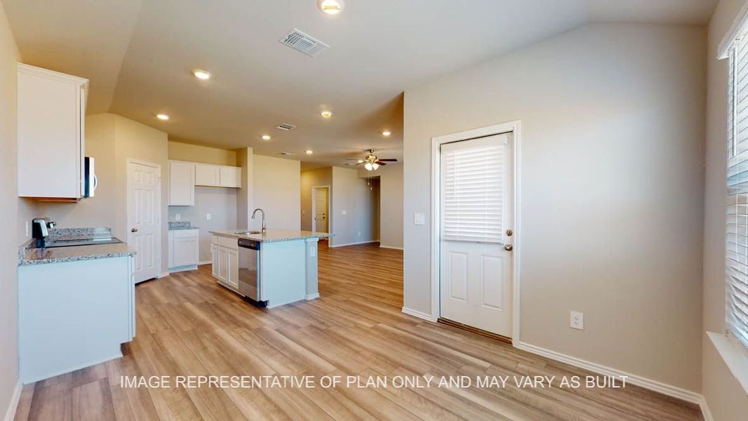 Representative furnished interior of a home built from the Fargo by D.R. Horton in Mesa Ridge, Temple (Image 7).