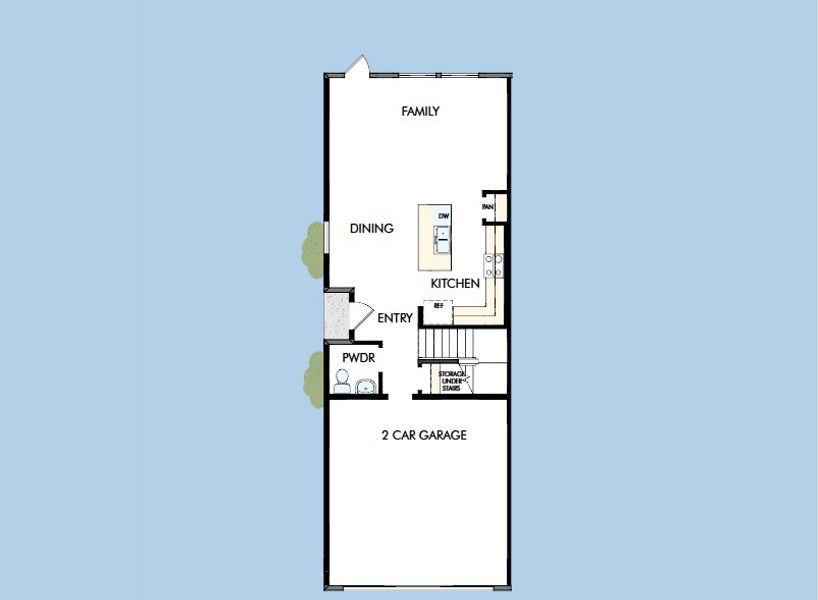 2D floor plan layout of this home in Westerly Park at Wildlight – Overlook Collection, Yulee, FL (Image 3).