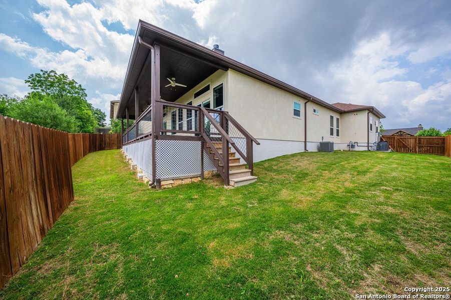 Exterior details and patio area of a home in , Kerrville (Image 20).