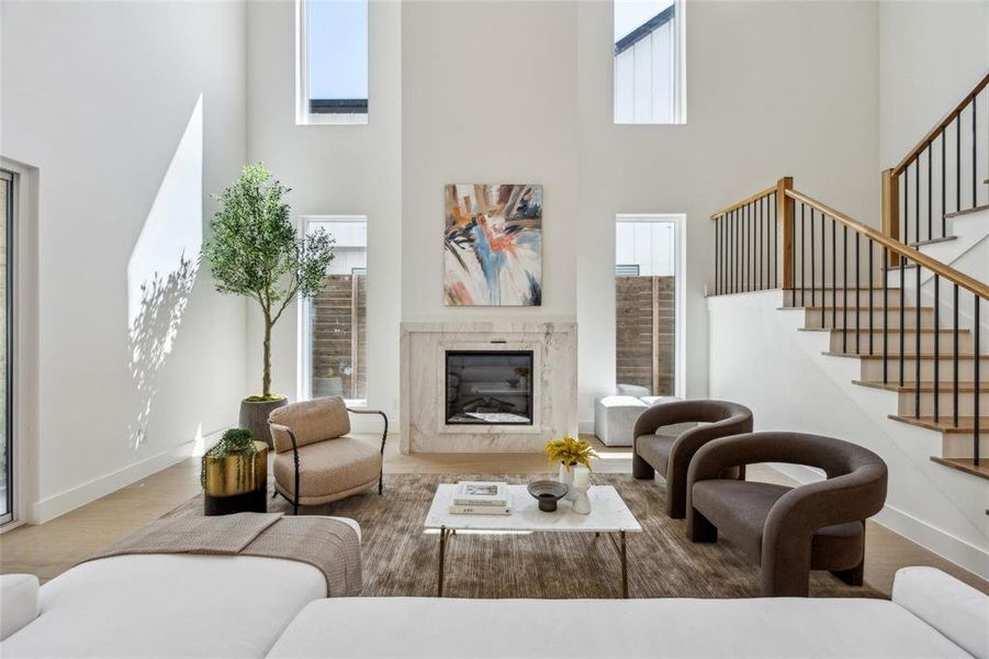 Furnished interior view inside a new home in , Dallas (Image 28).