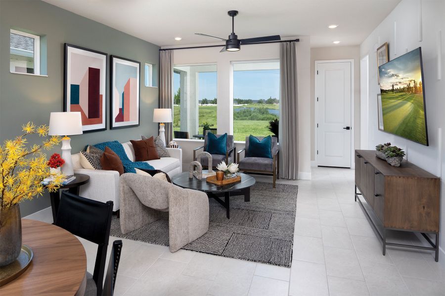 Furnished interior view inside a new home in Gracewater at Sarasota, Sarasota (Image 6).