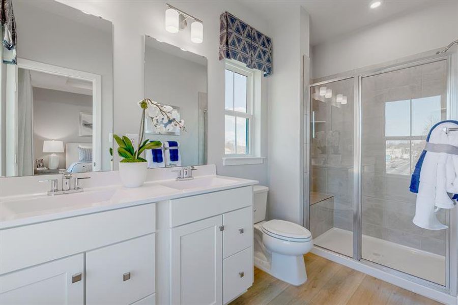 Representative furnished interior of a home built from the Mayer by Ryan Homes in Stowe Branch Townhomes, Charlotte (Image 29).