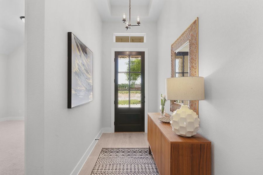 Representative furnished interior of a home built from the Sicily by Chesmar Homes in Berry Creek Highlands, Georgetown (Image 8).