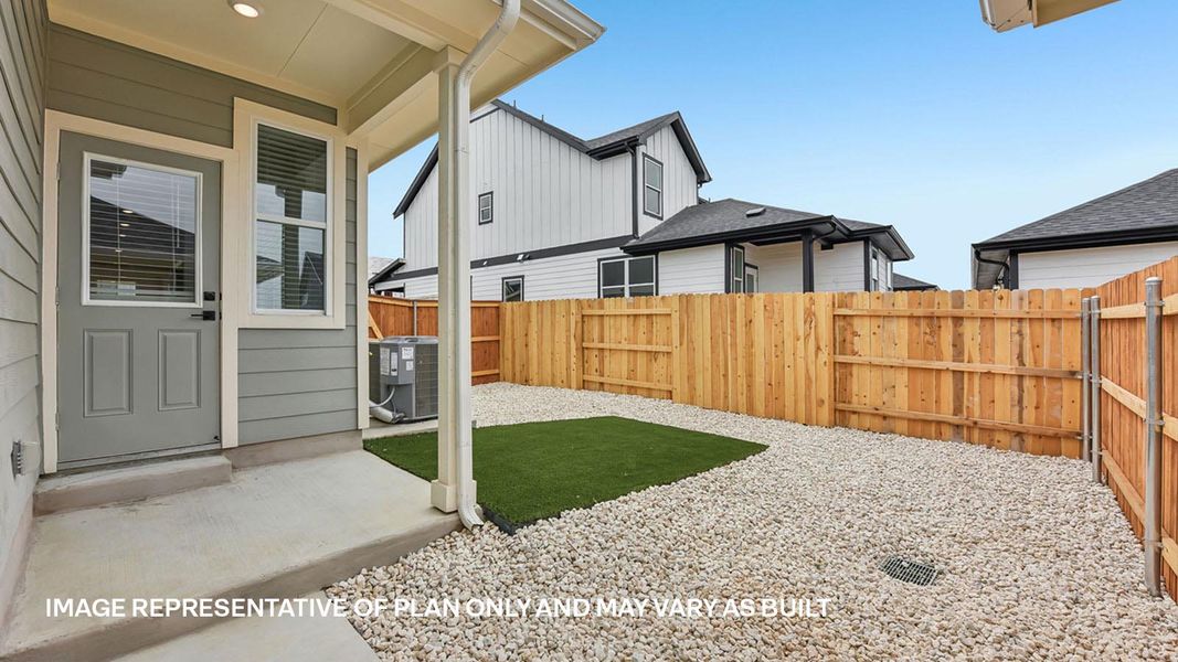 Exterior details and patio area of a home in Avery Centre, Round Rock (Image 30).