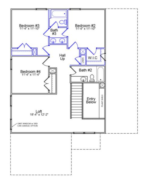 2D floor plan layout of this home in Lochton, Summerville, SC (Image 4).