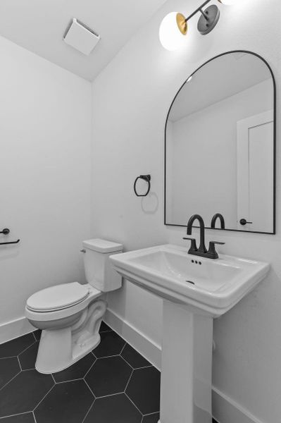 Half bath on 2nd floor