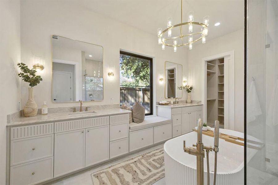 Furnished interior view inside a new home in , Dallas (Image 8).