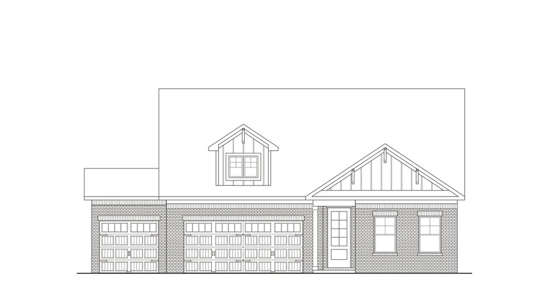 Elevation I-G with 3-Car Garage (R2.1)