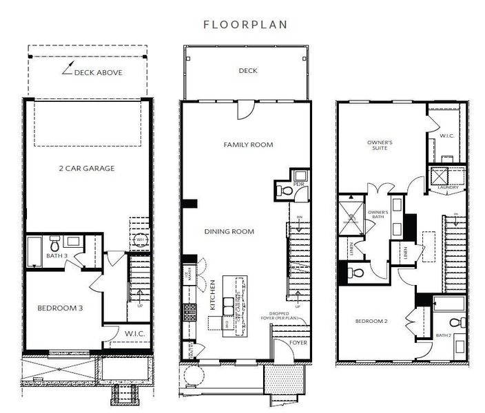2D floor plan layout of this home in Palisades Townhomes, Cumming, GA (Image 6). 2D floor plan layout of this home in Palisades Townhomes, Cumming, GA (Image 6).