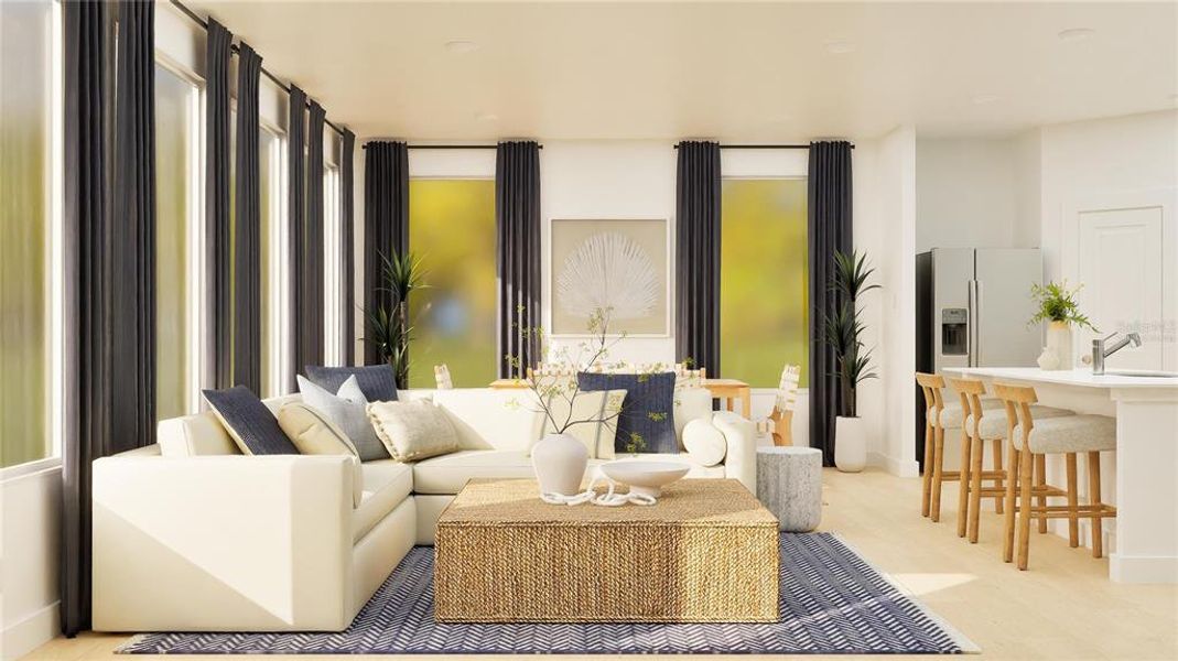 Furnished interior view inside a new home in , Clermont (Image 12). Furnished interior view inside a new home in , Clermont (Image 12).