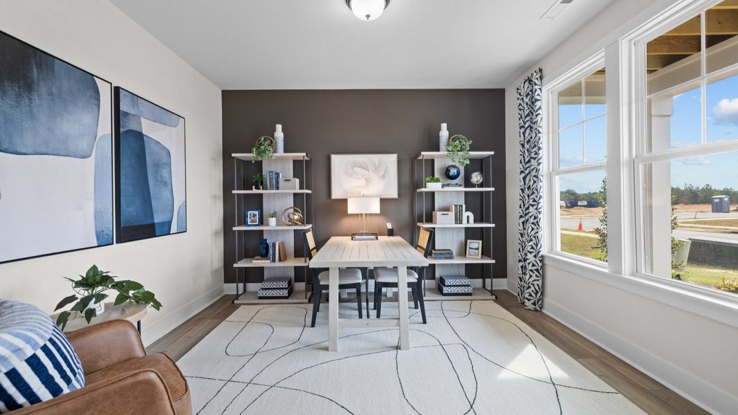 Representative furnished interior of a home built from the Jordan by DRB Homes in Farms at Bellingham, Mooresville (Image 4). Representative furnished interior of a home built from the Jordan by DRB Homes in Farms at Bellingham, Mooresville (Image 4).