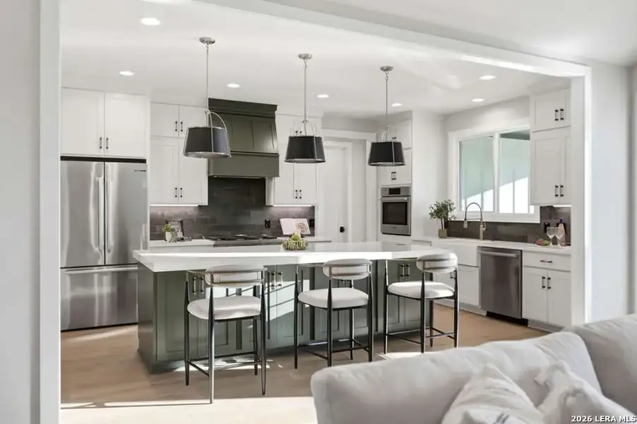 Furnished interior view inside a new home in , Fischer (Image 6).