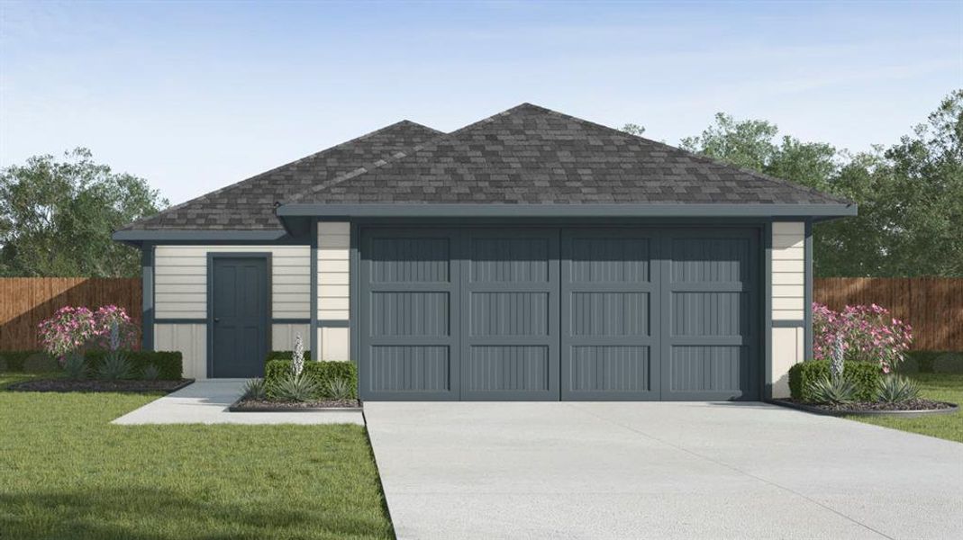 Front exterior of a new home in Riverfield, Josephine, TX, highlighting curb appeal (Image 1).