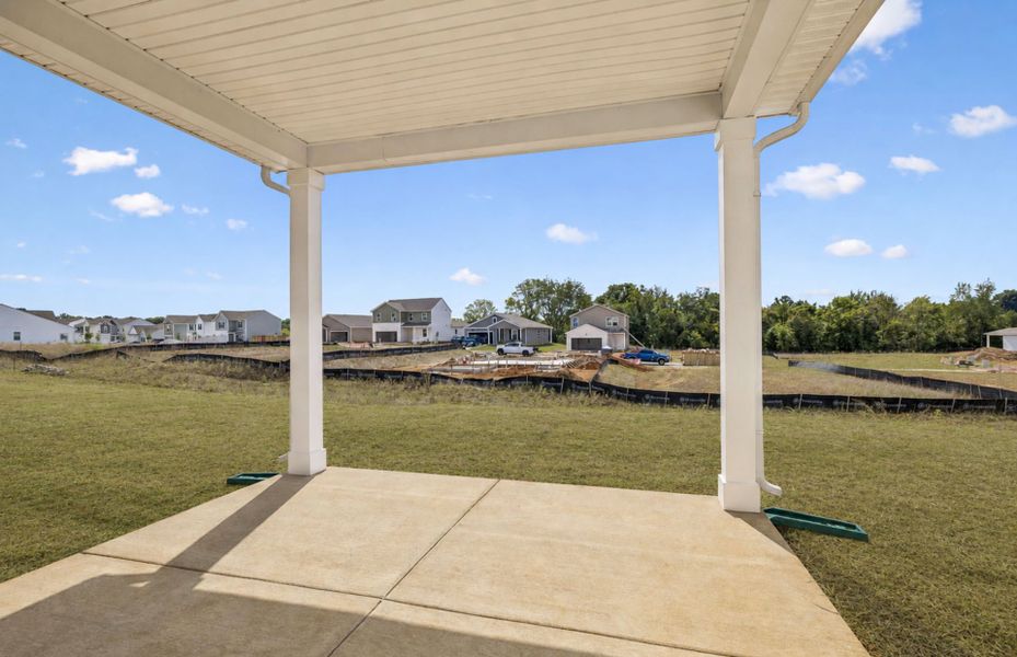 Exterior details and patio area of a home in Highlands of Carter's Station, Columbia (Image 22).
