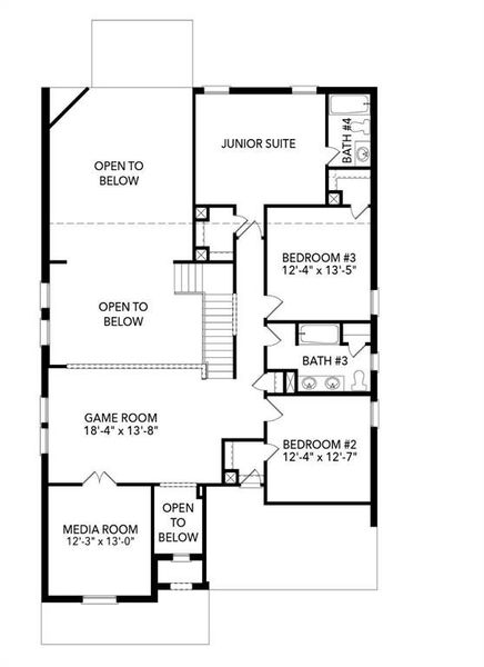 2D floor plan layout of this home in Hidden Vistas, Burleson, TX (Image 3). 2D floor plan layout of this home in Hidden Vistas, Burleson, TX (Image 3).