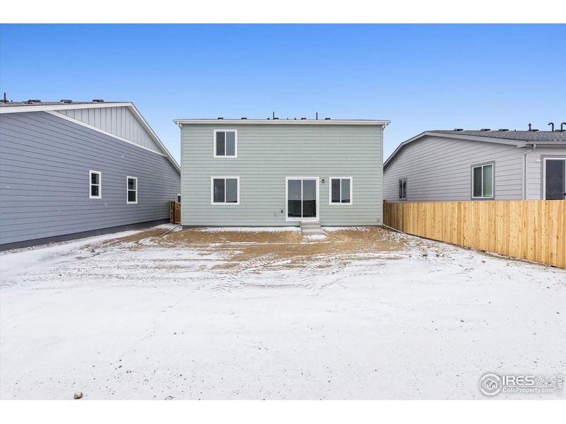 Exterior details and patio area of a home in The Overlook at Johnstown Farms, Johnstown (Image 4).
