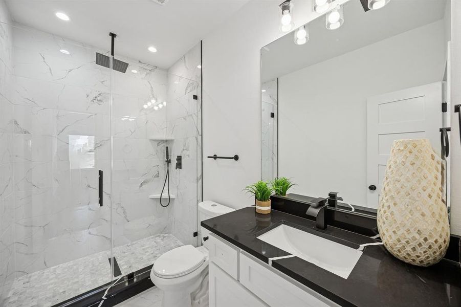 Furnished interior view inside a new home in , Dallas (Image 11).