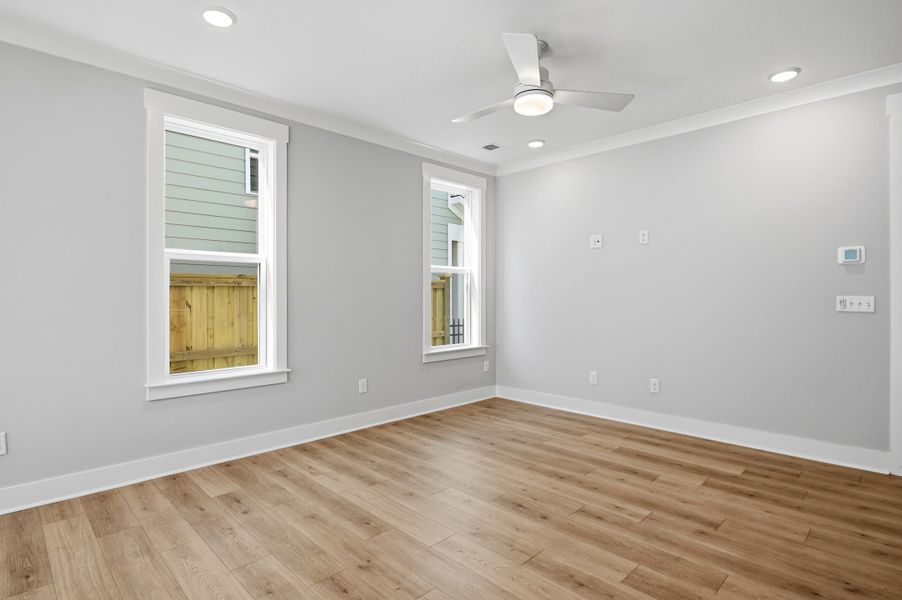 Representative unfurnished interior of a home built from the The Remington by RobuckHomes in Downtown Wilmington Collective, Wilmington (Image 27). Representative unfurnished interior of a home built from the The Remington by RobuckHomes in Downtown Wilmington Collective, Wilmington (Image 27).
