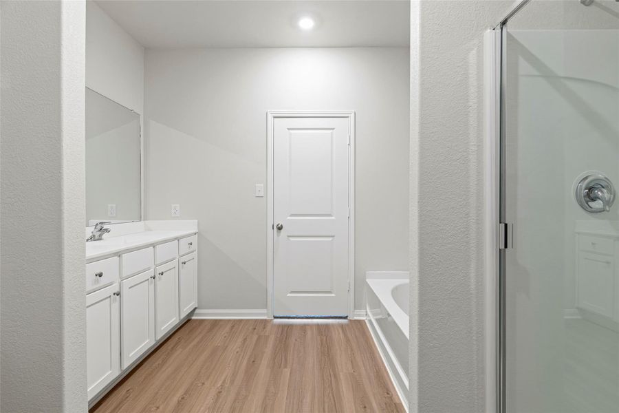 Spacious, unfurnished interior of a new home in Canterra Creek, Iowa Colony (Image 6).