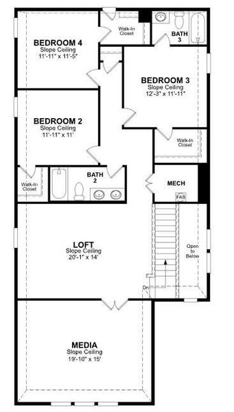Beazer Homes Saratoga Sage Floorplan.