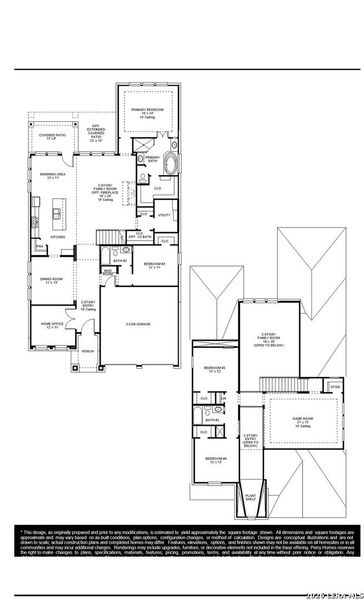 2D floor plan layout of this home in Arcadia Ridge, San Antonio, TX (Image 2).