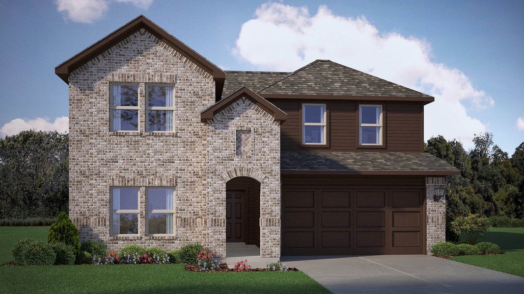 Representative exterior photo of a completed home built from the Ozark by D.R. Horton in Saratoga, Granbury, TX (Image 19).