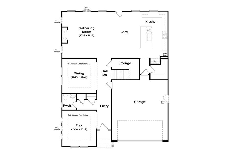 2D floor plan layout of this home in Hamilton Lakes, Lawrenceville, GA (Image 4).
