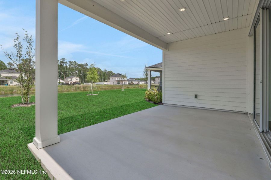 Exterior details and patio area of a home in TrailMark, St. Augustine (Image 4). Exterior details and patio area of a home in TrailMark, St. Augustine (Image 4).
