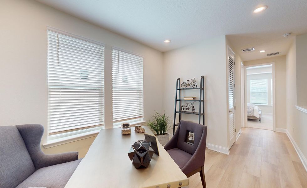 Representative furnished interior of a home built from the Bartram - B - Townhome Series by ICI Homes in West End at Town Center, Ponte Vedra (Image 11). Representative furnished interior of a home built from the Bartram - B - Townhome Series by ICI Homes in West End at Town Center, Ponte Vedra (Image 11).