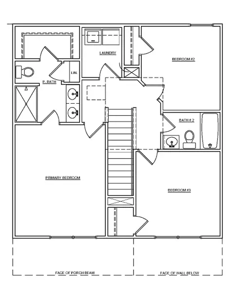 2D floor plan layout for the Poplar A by McGuinn Homes in Rivers Crossing, Aiken, SC (Image 4).