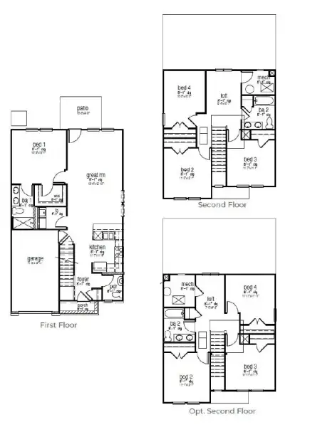 2D floor plan layout of this home in McKenzie Gardens, Brunswick, GA (Image 5).