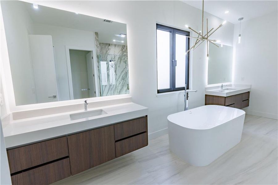 Furnished interior view inside a new home in , Suwanee (Image 17).