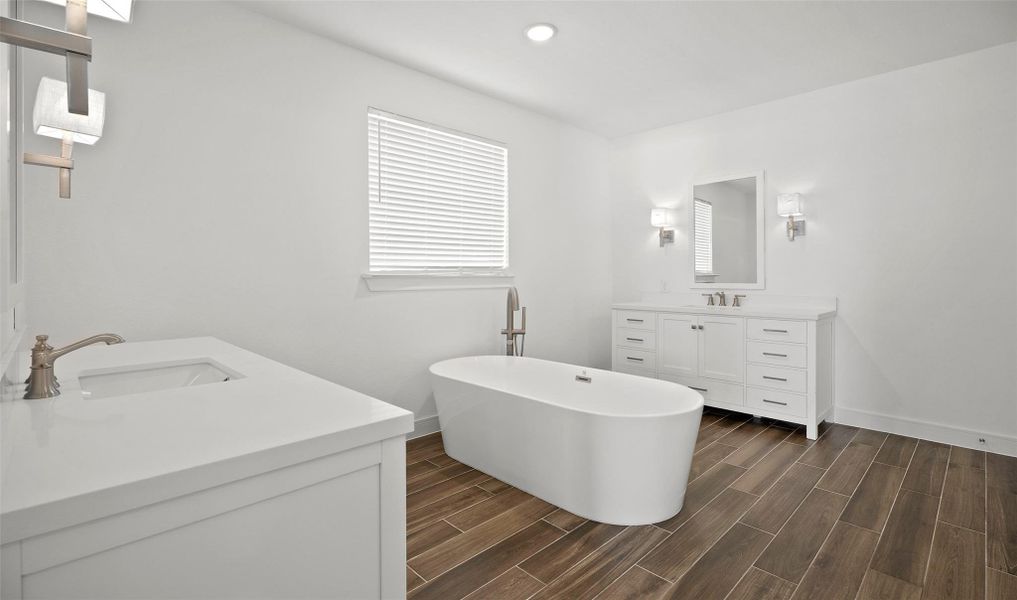 Spa-like primary bath (*Photo not of actual home and used for illustration purposes only.) Spa-like primary bath (*Photo not of actual home and used for illustration purposes only.)