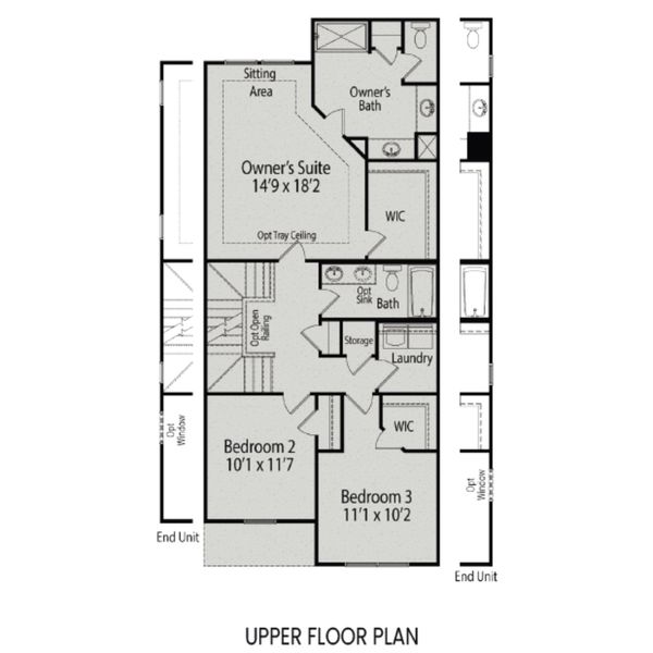 2D floor plan layout of this home in Springvale, Fuquay Varina, NC (Image 4).