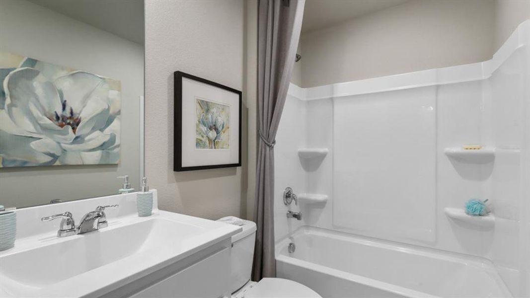 Furnished interior view inside a new home in Lonestar at Liberty Trails, Fort Worth (Image 33). Furnished interior view inside a new home in Lonestar at Liberty Trails, Fort Worth (Image 33).