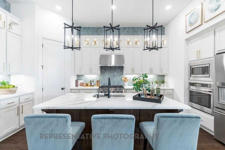 Furnished interior view inside a new home in Meridiana: 50ft. lots, Manvel (Image 11).